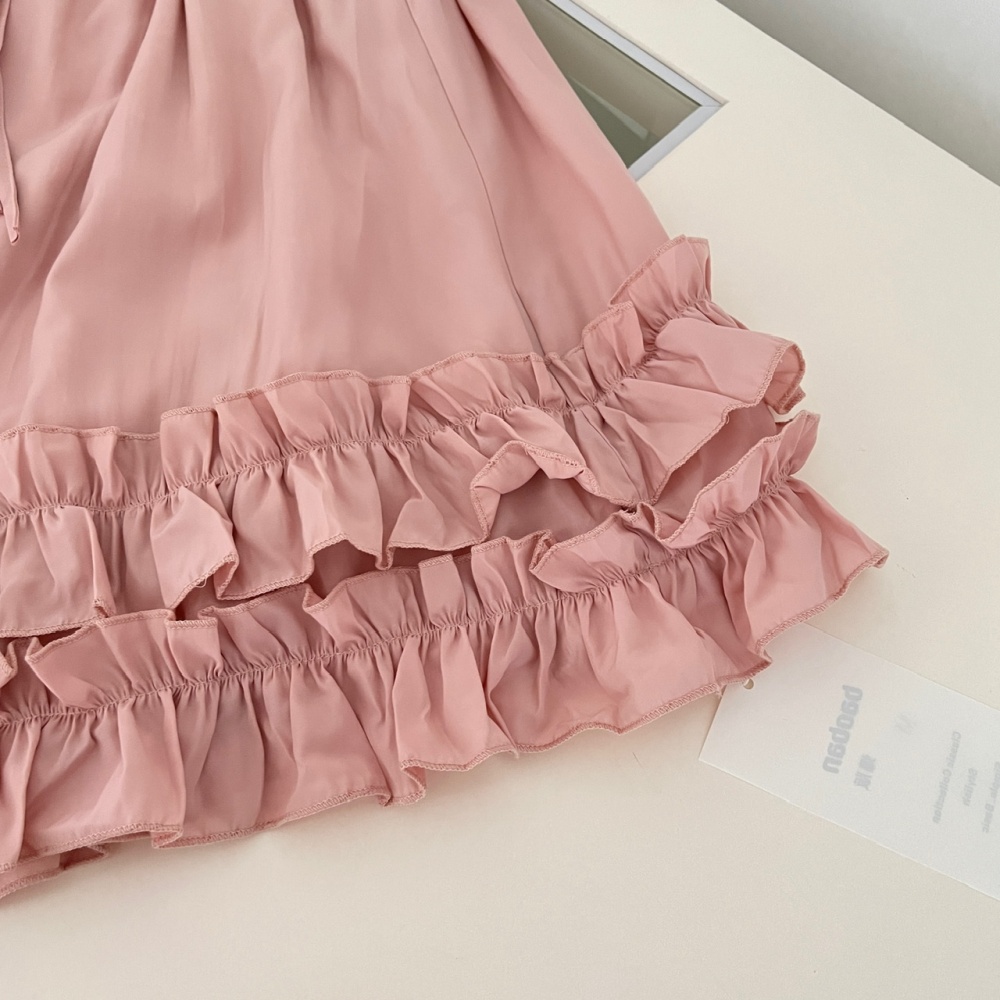 Pink wood ear frenum strap dress