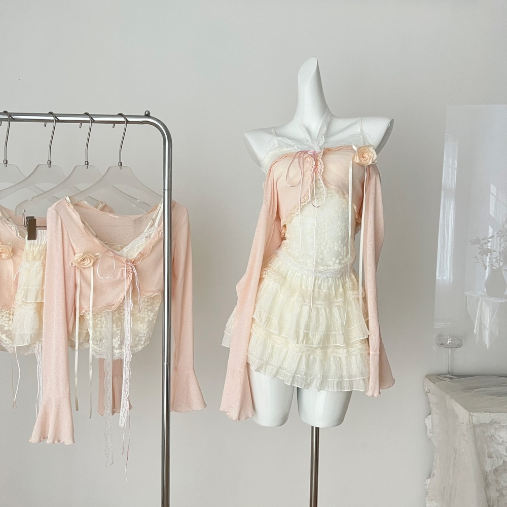 Summer enticement halter tops niche smock a set