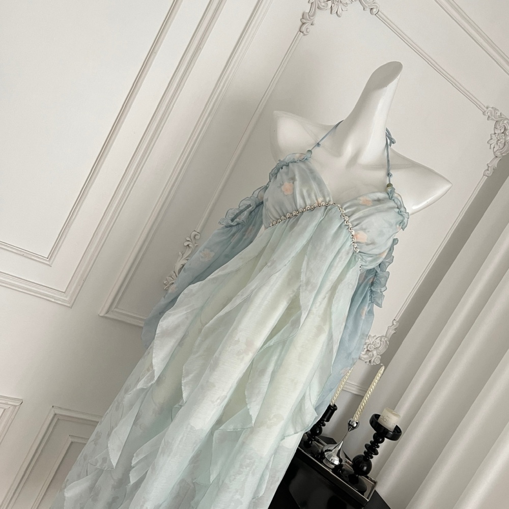 Conjoined summer halter sling dress for women