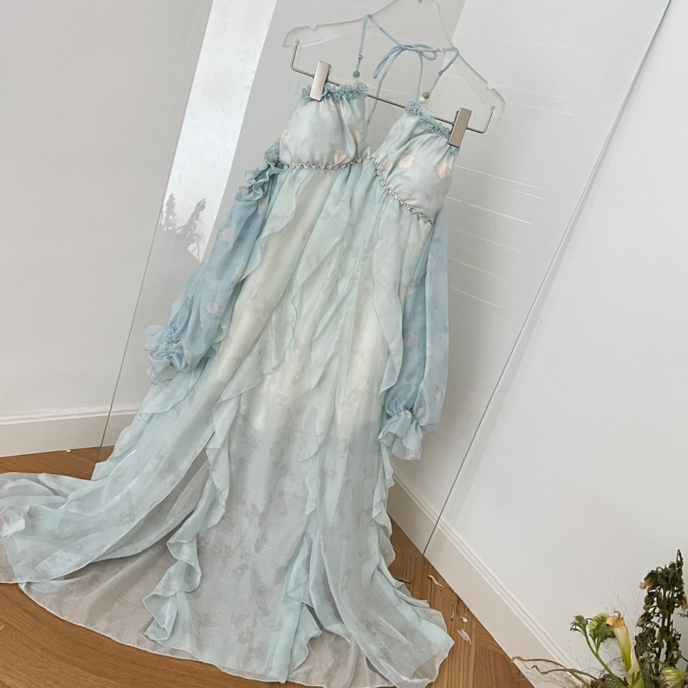 Conjoined summer halter sling dress for women