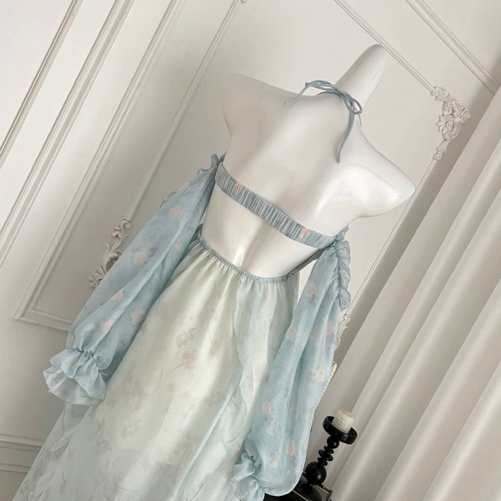 Conjoined summer halter sling dress for women