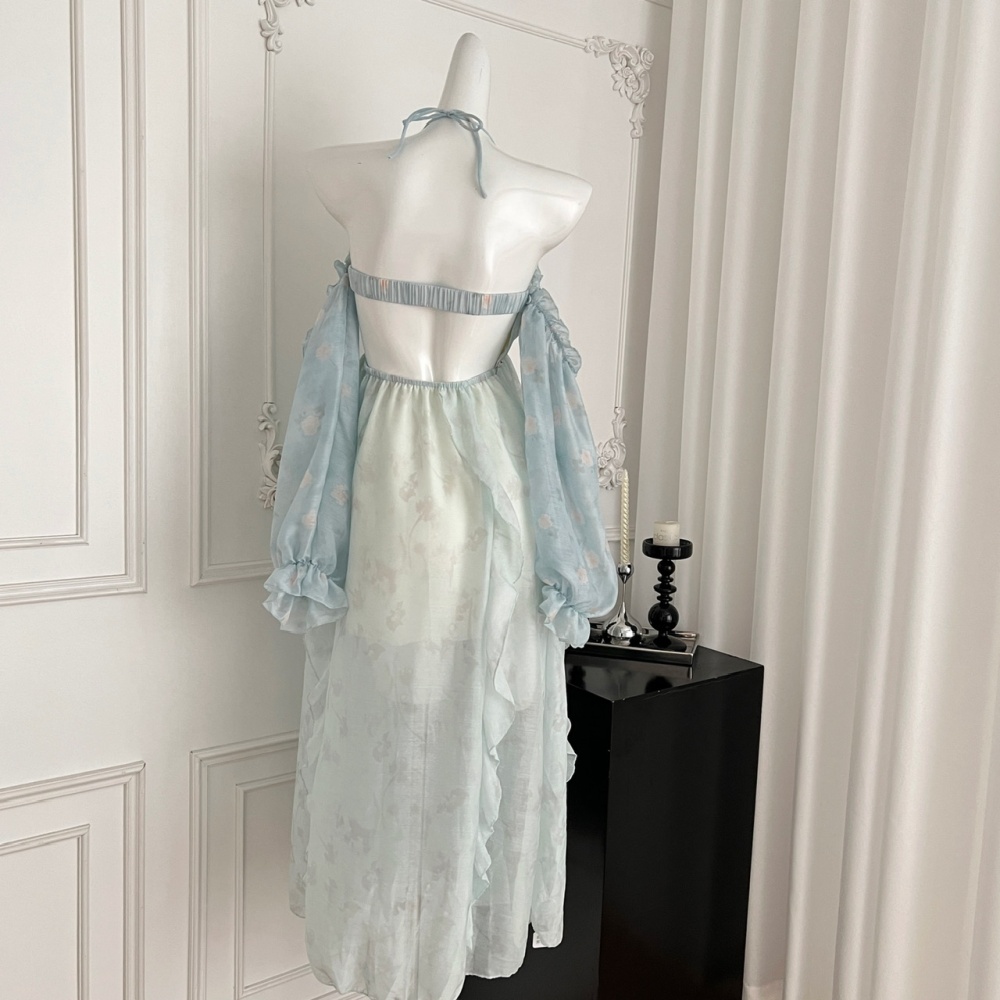 Conjoined summer halter sling dress for women