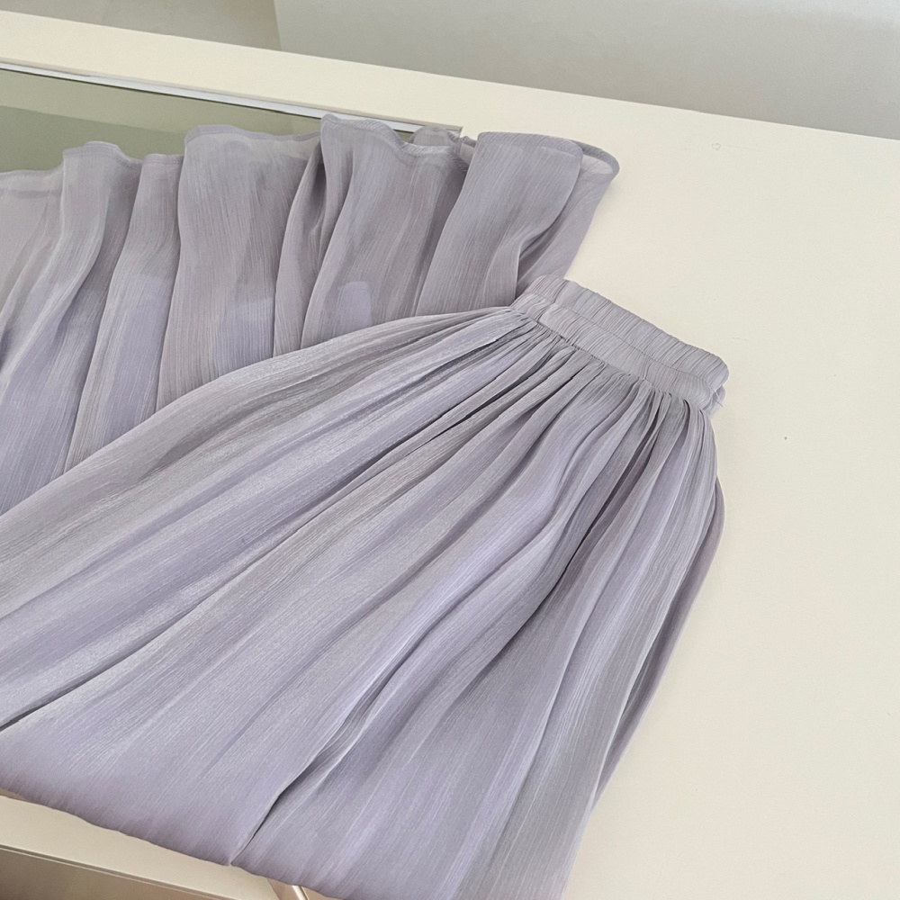 Short sleeve long skirt summer tops a set for women