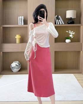 Temperament dress Western style coat a set for women
