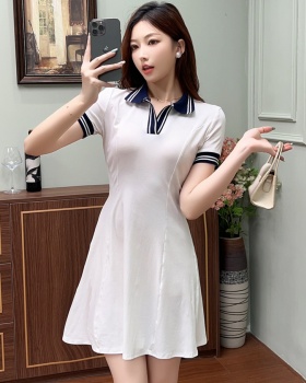 Show young fashion dress pinched waist summer T-back