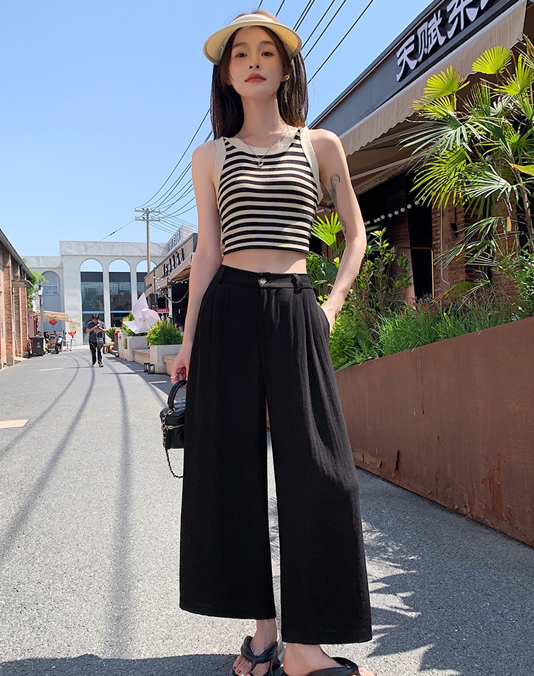 Casual drape loose wide leg pants for women