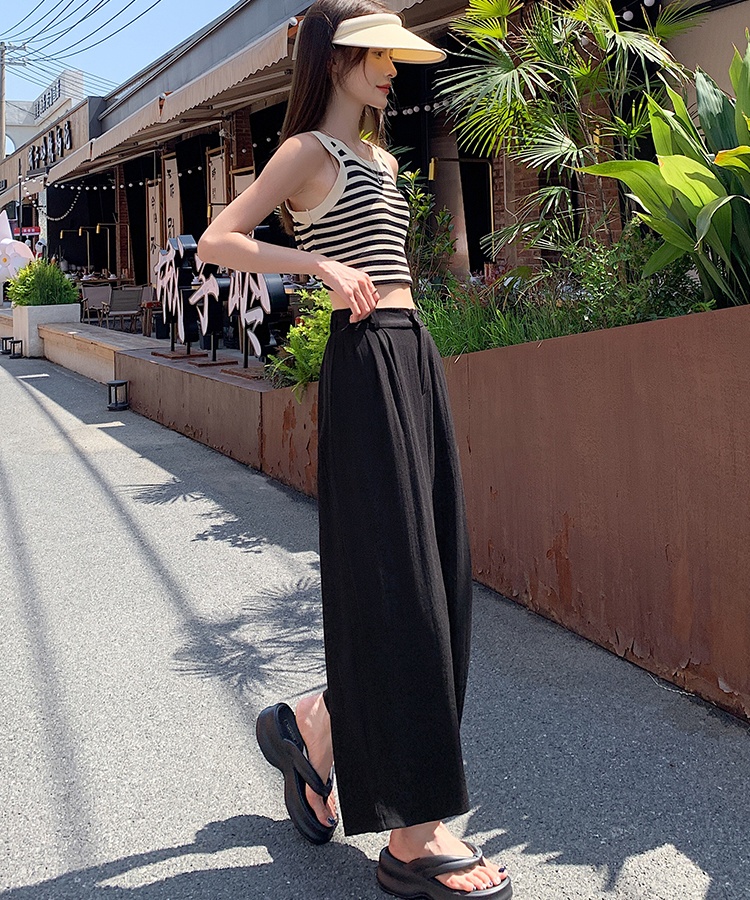 Casual drape loose wide leg pants for women