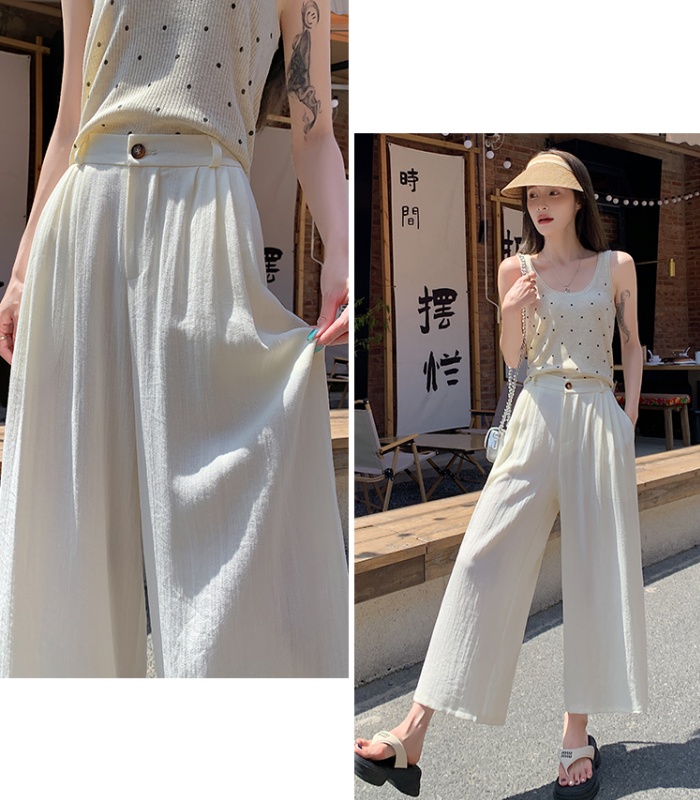 Casual drape loose wide leg pants for women