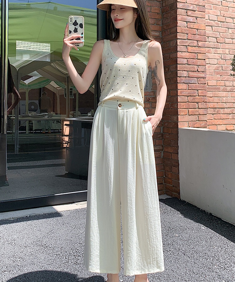 Casual drape loose wide leg pants for women