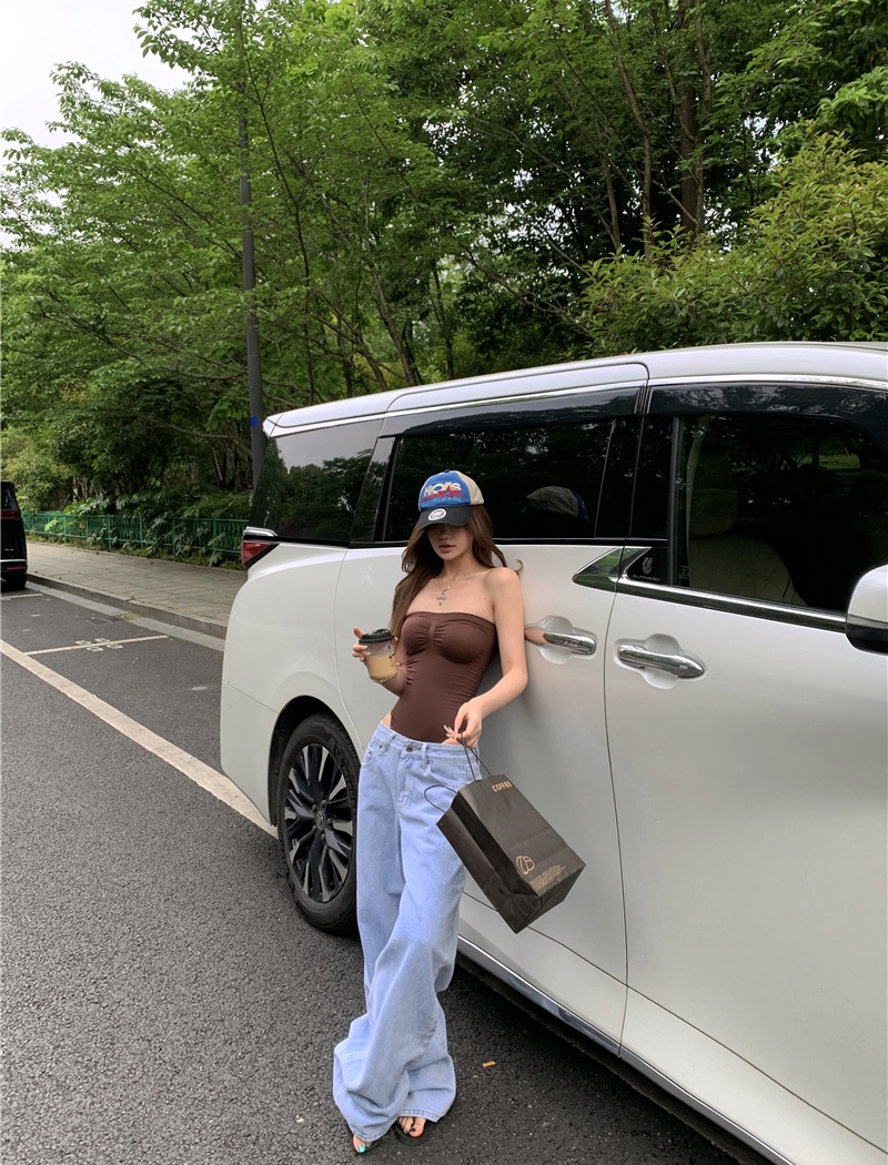 Straight wide leg all-match jeans