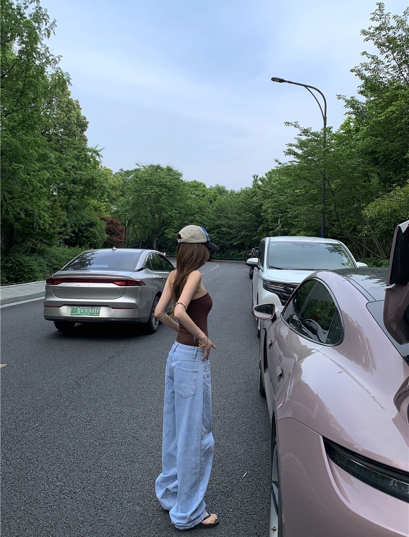 Straight wide leg all-match jeans