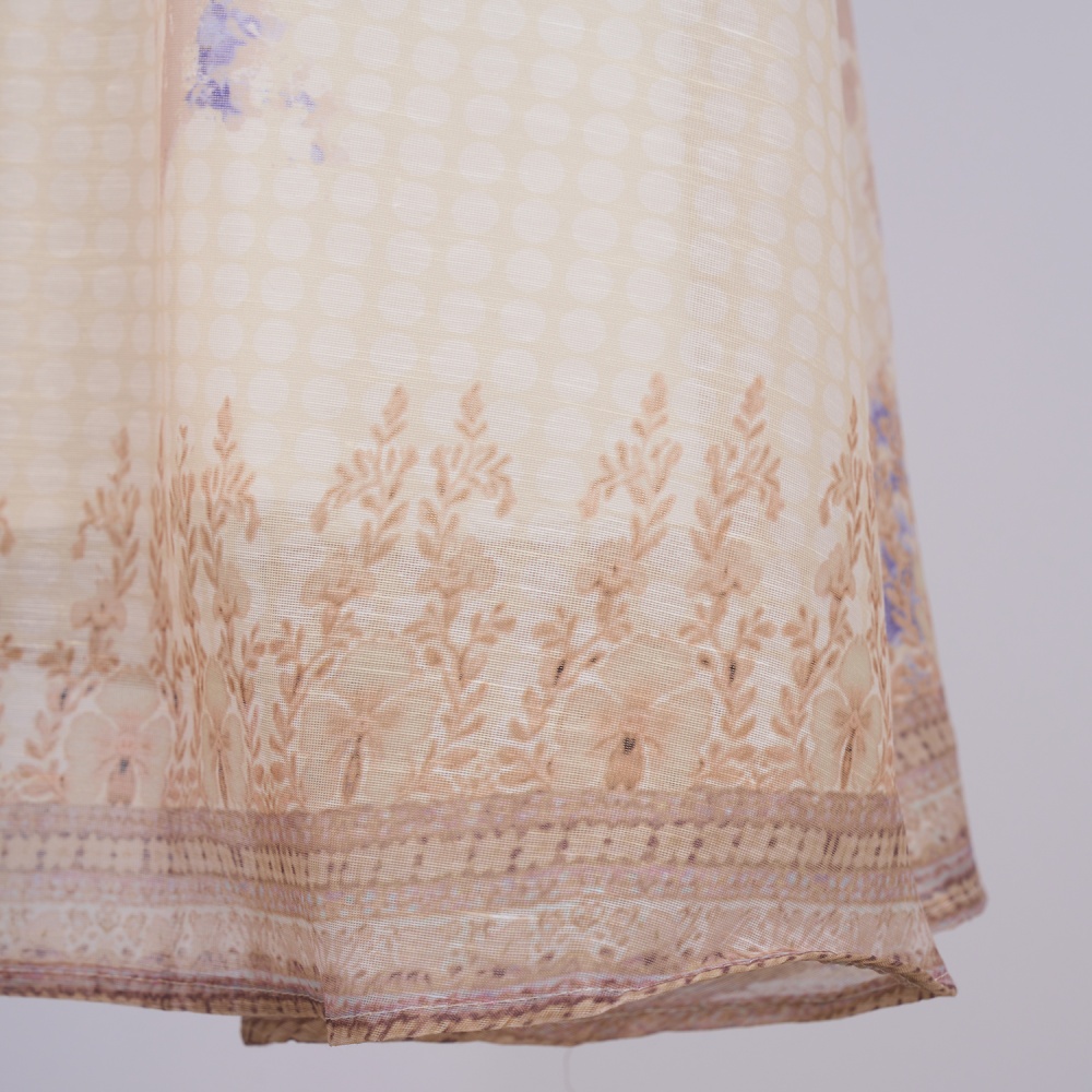 Flowers summer printing pinched waist sling travel dress