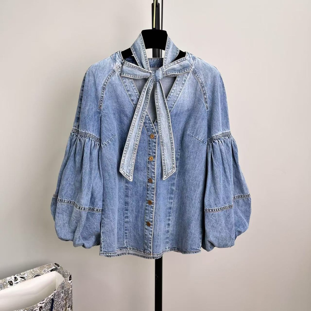 Light color shirt puff sleeve tops for women