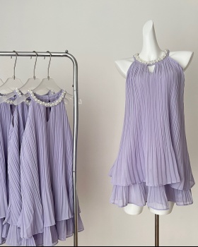 Chanelstyle ladies halter T-back summer temperament dress