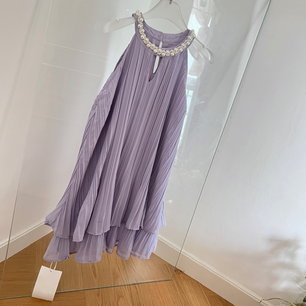 Chanelstyle ladies halter T-back summer temperament dress