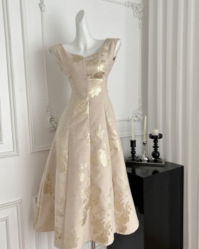 Temperament retro dress slim tender long dress