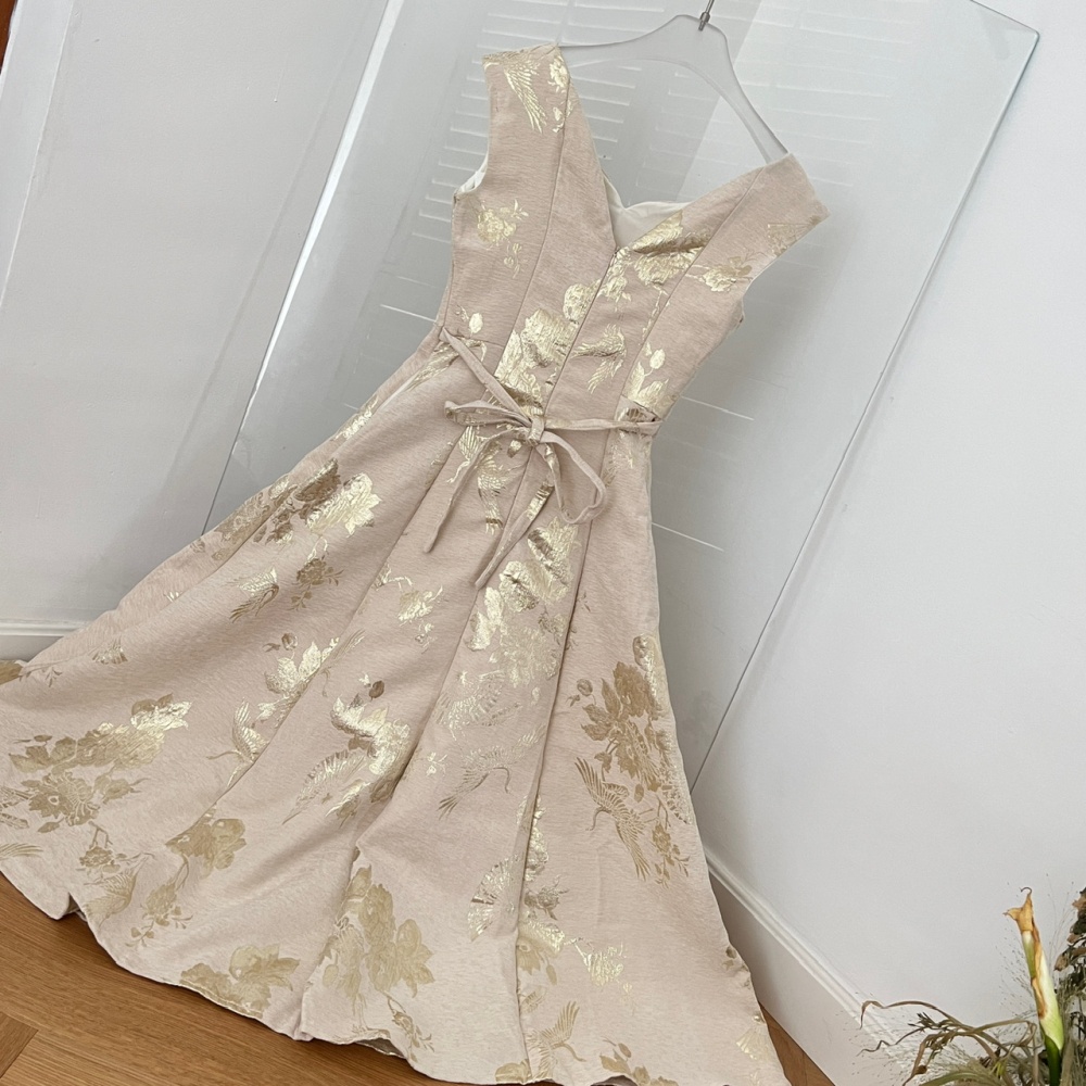 Temperament retro dress slim tender long dress