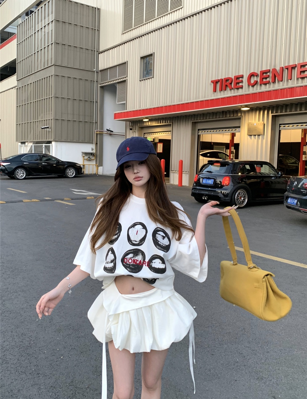 Spicegirl loose tops short sleeve T-shirt a set for women