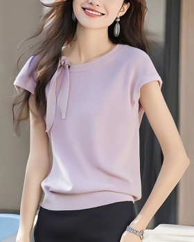 France style T-shirt bandage tops for women