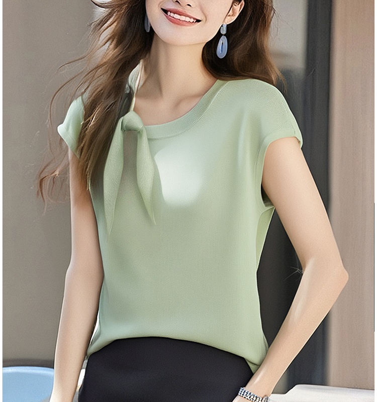 France style T-shirt bandage tops for women