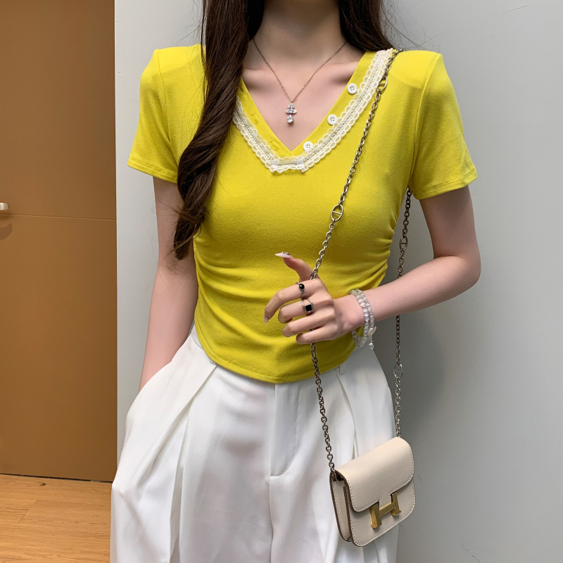 Short sleeve tops summer T-shirt for women