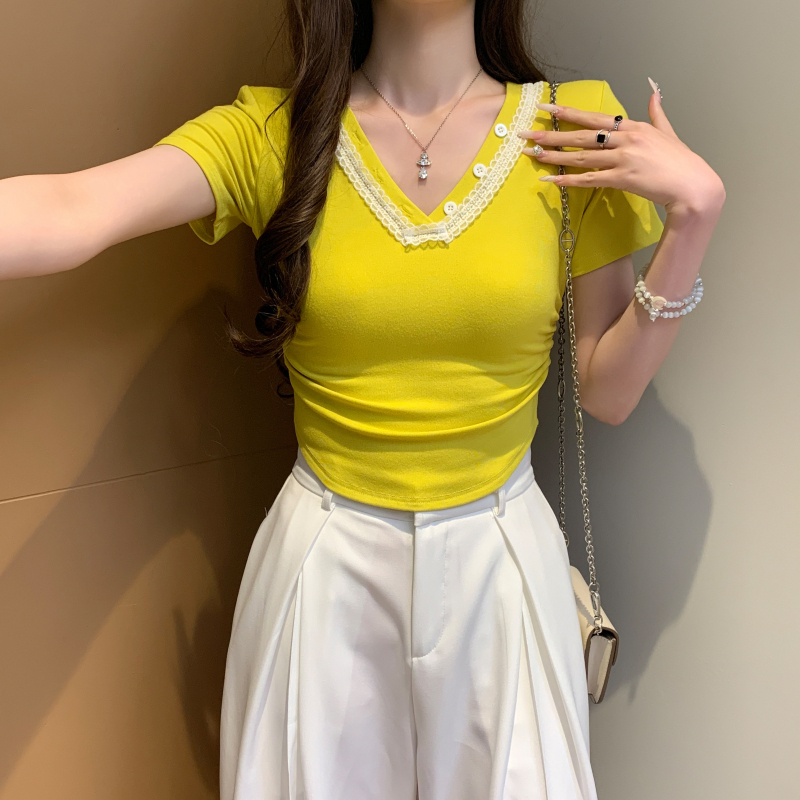 Short sleeve tops summer T-shirt for women