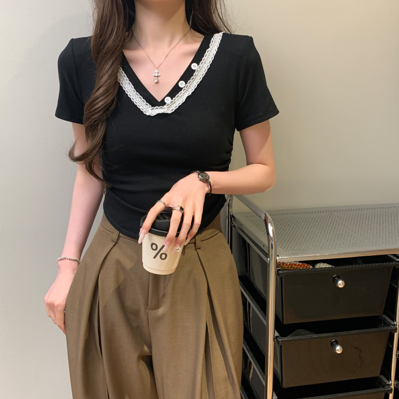 Short sleeve tops summer T-shirt for women