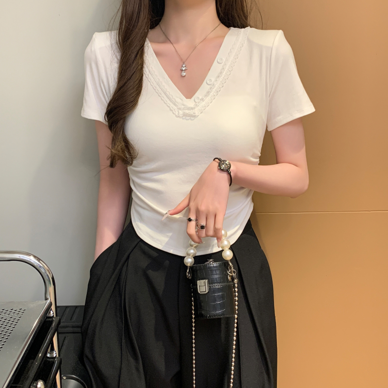 Short sleeve tops summer T-shirt for women