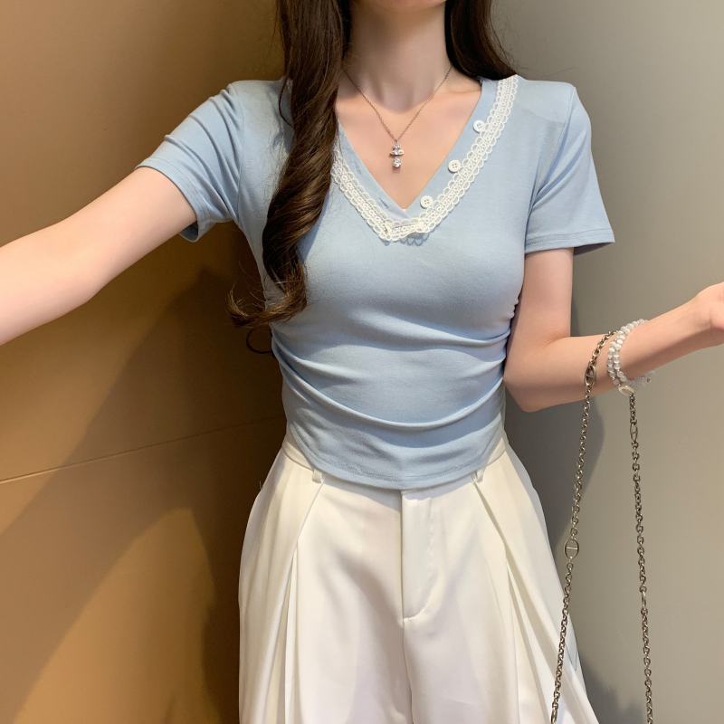 Short sleeve tops summer T-shirt for women