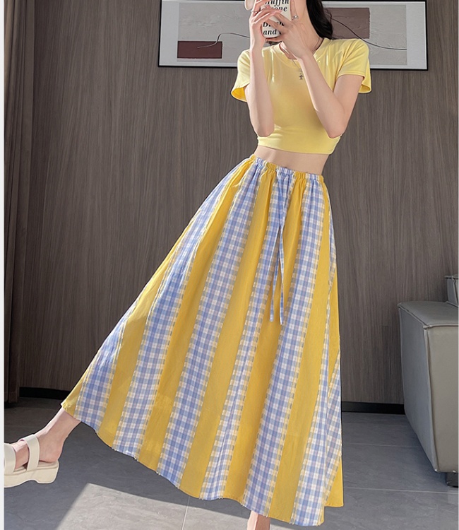Summer France style skirt slim long dress for women