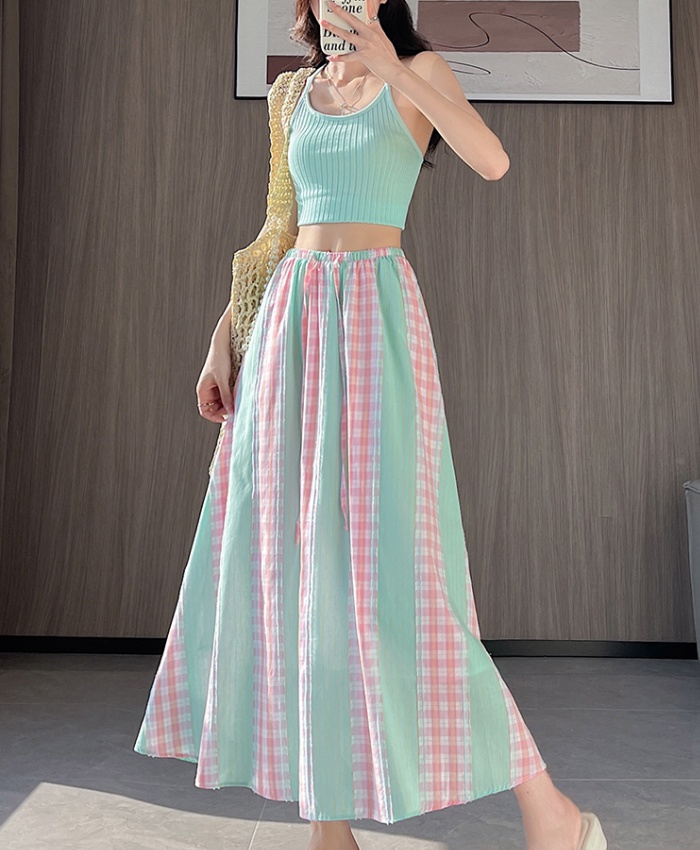 Summer France style skirt slim long dress for women