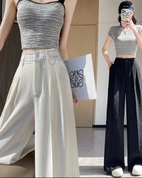Hollow wide leg pants casual pants for women
