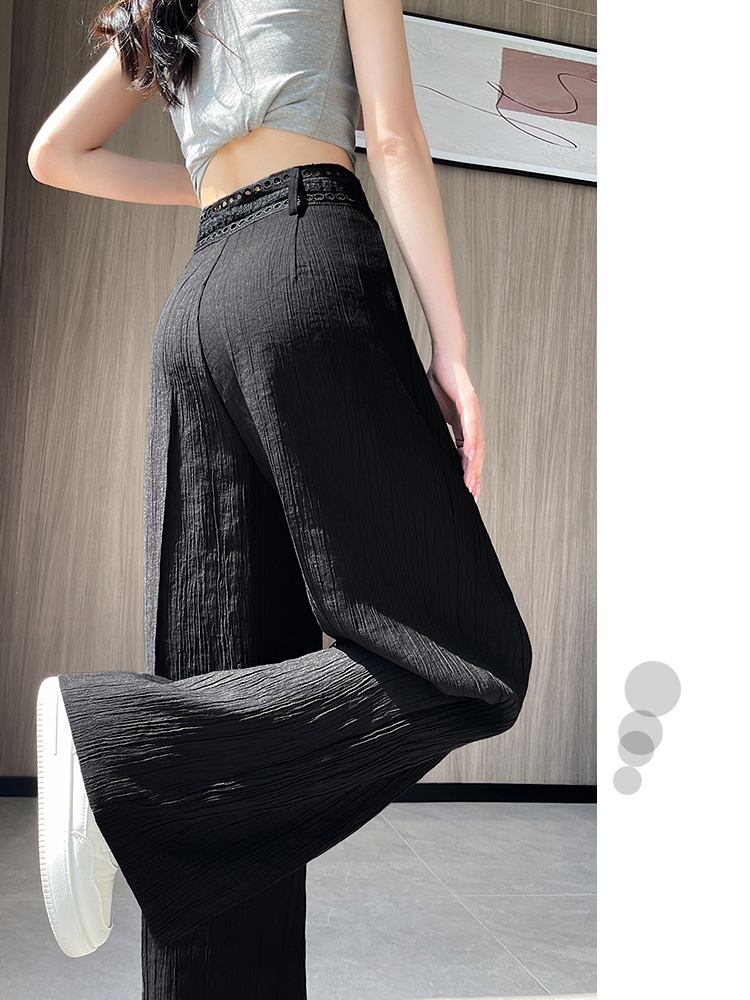 Hollow wide leg pants casual pants for women