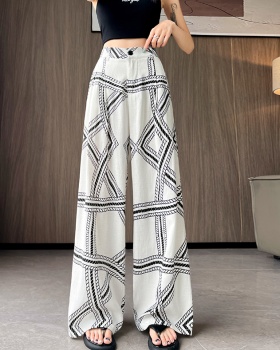Summer wide leg pants lazy long pants for women