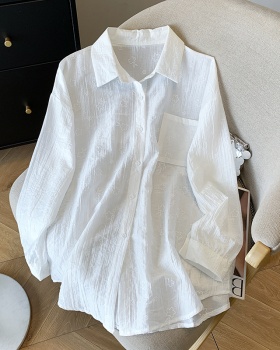 Loose thin shirt summer sunscreen sun shirt for women