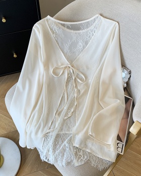 Summer splice sun shirt long sleeve sunscreen shirt for women