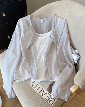 Western style sunscreen sun shirt thin shirt 2pcs set