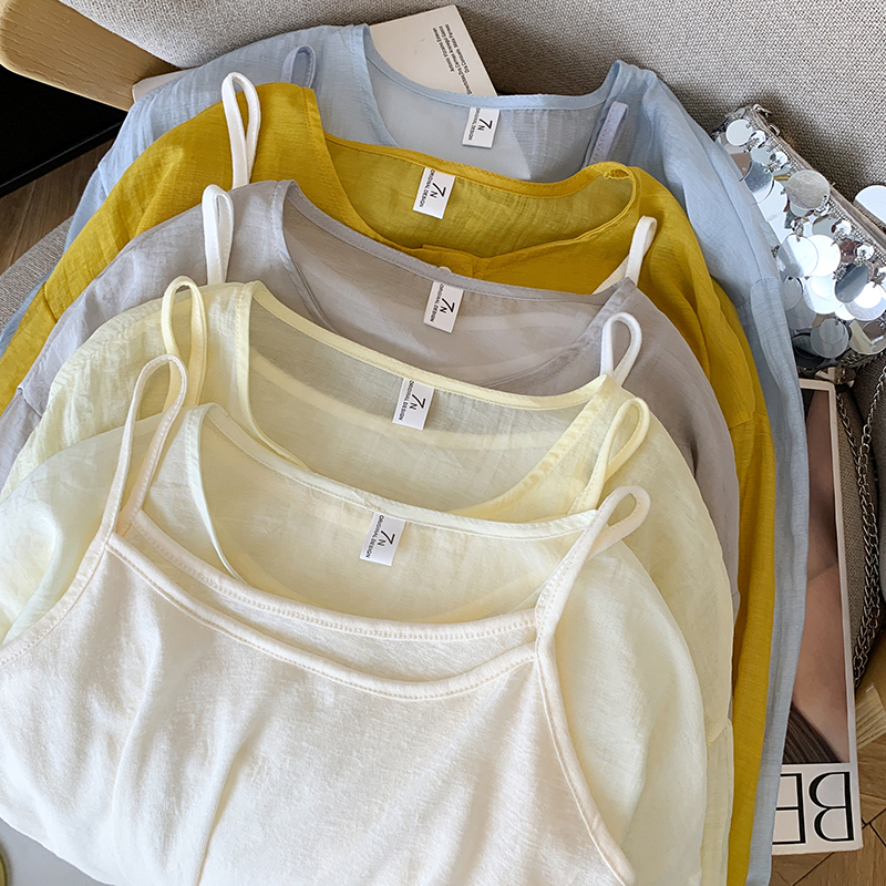 Western style sunscreen sun shirt thin shirt 2pcs set