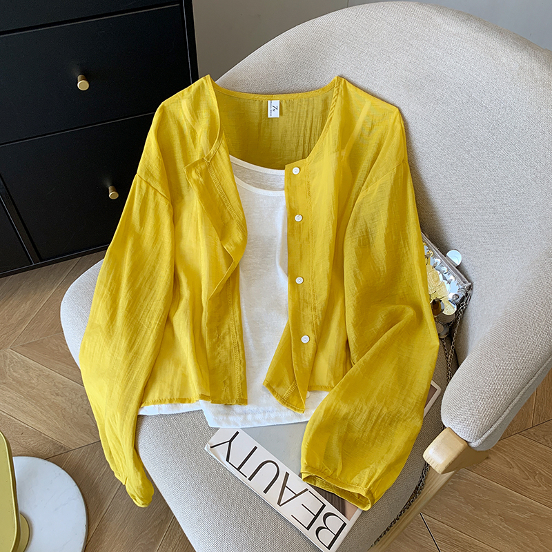 Western style sunscreen sun shirt thin shirt 2pcs set
