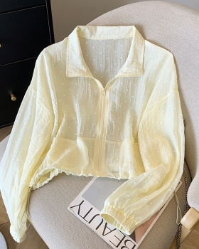 Fashion short tops Casual cstand collar coat for women