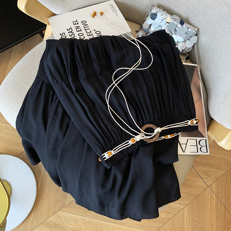 Long big skirt retro long skirt art frenum skirt