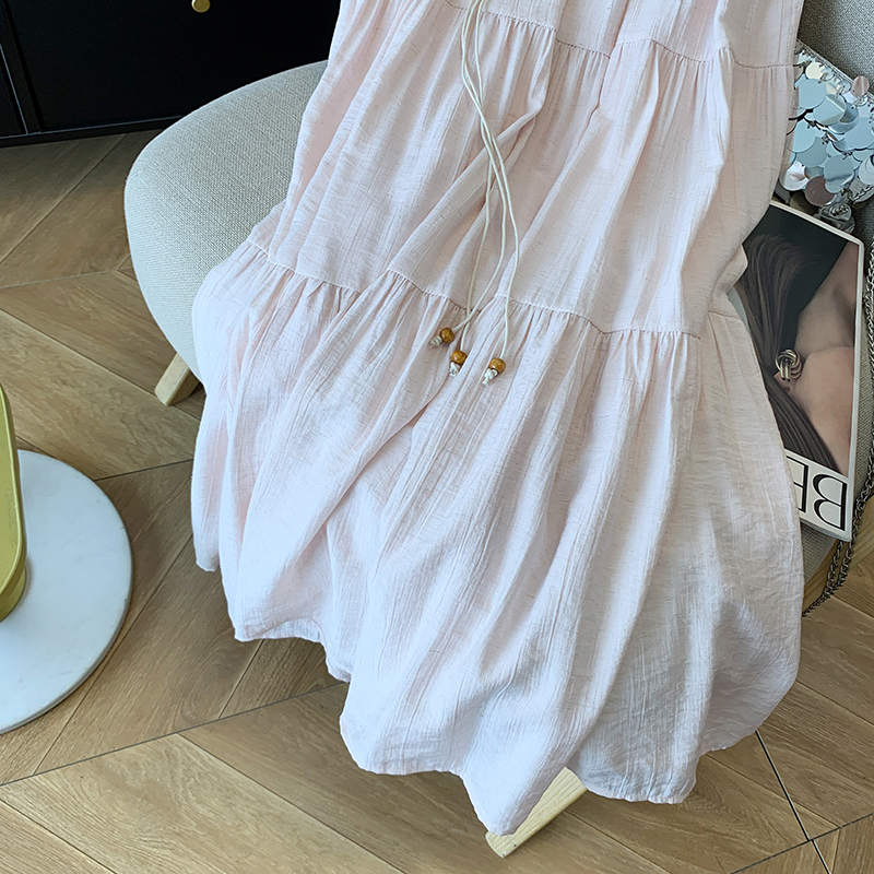 Long big skirt retro long skirt art frenum skirt