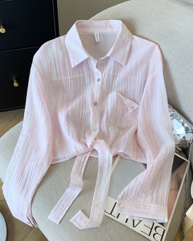 Frenum light sunscreen coat unique hem summer baotou shirt
