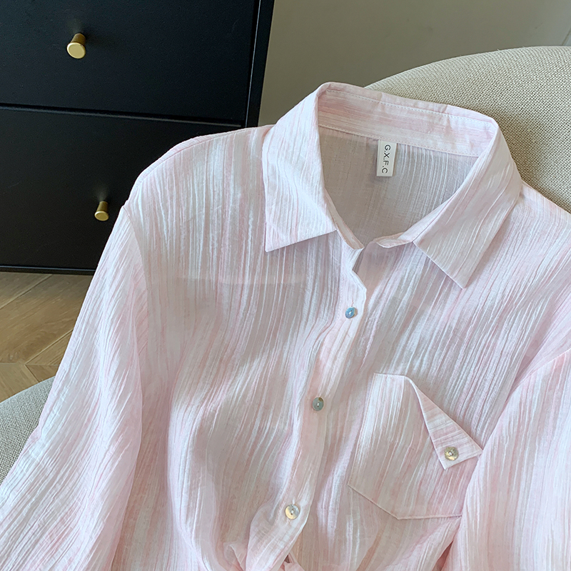 Frenum light sunscreen coat unique hem summer baotou shirt