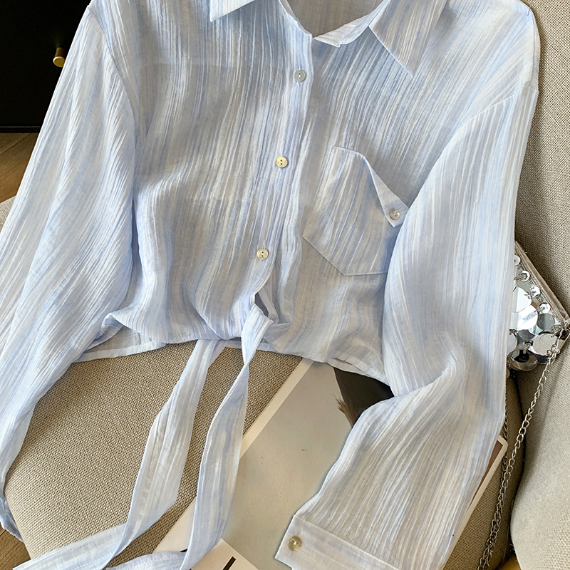 Frenum light sunscreen coat unique hem summer baotou shirt