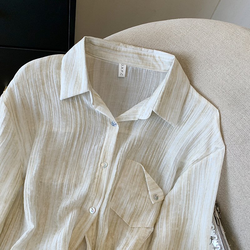 Frenum light sunscreen coat unique hem summer baotou shirt