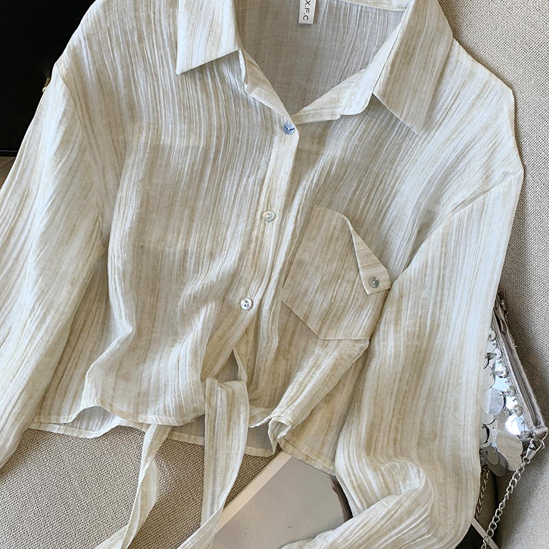 Frenum light sunscreen coat unique hem summer baotou shirt