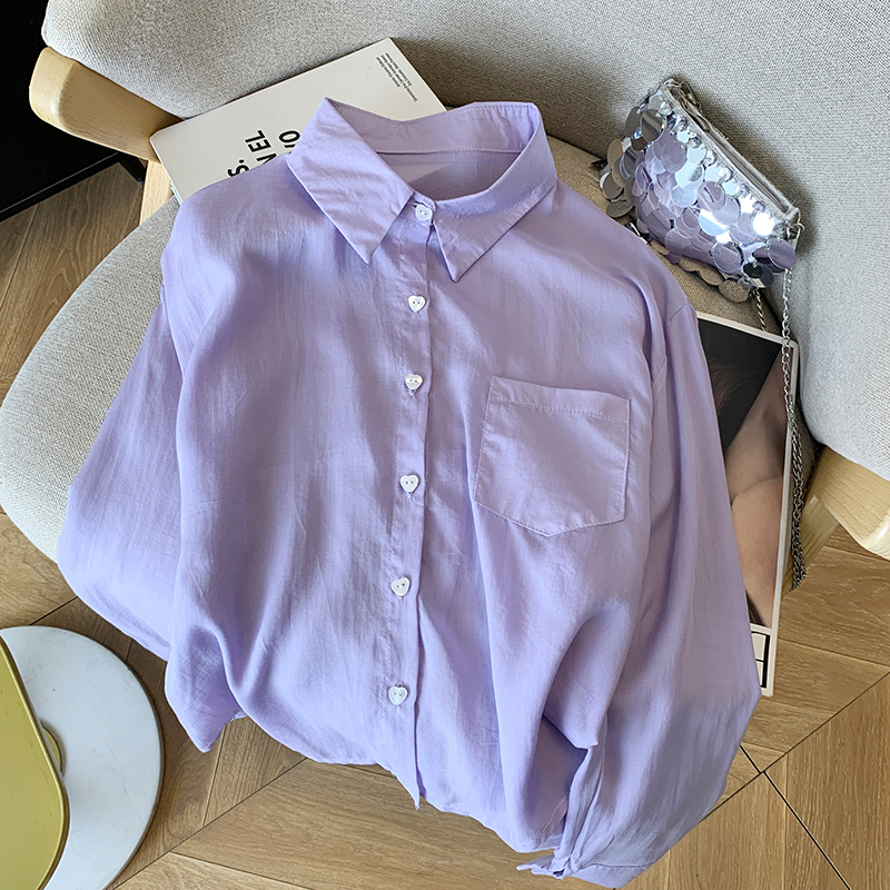 Baotou drape shirt loose sunscreen coat for women