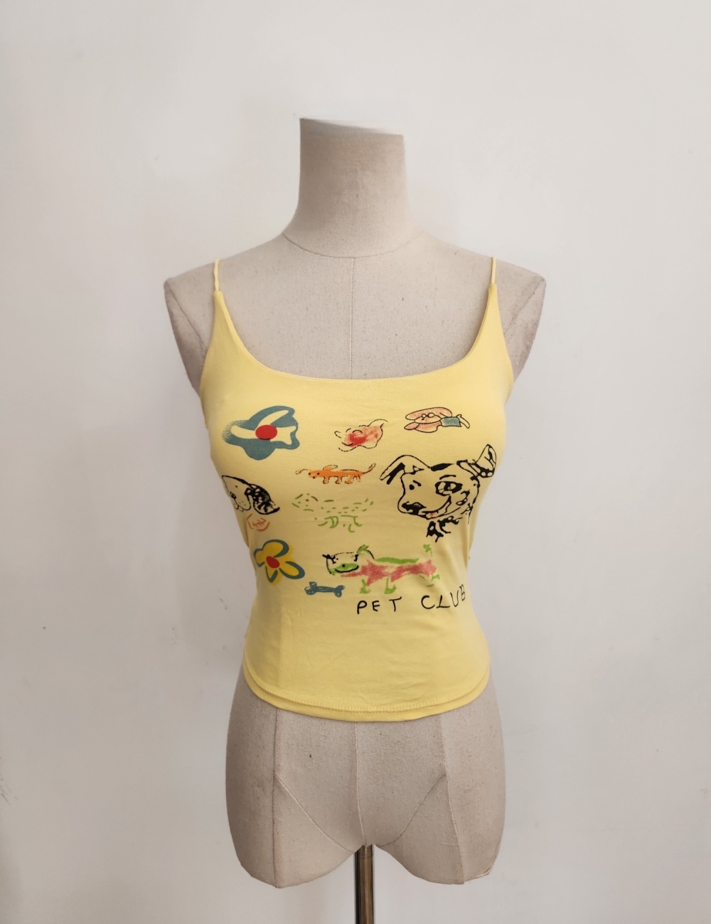 Spicegirl printing with chest pad fashion tops