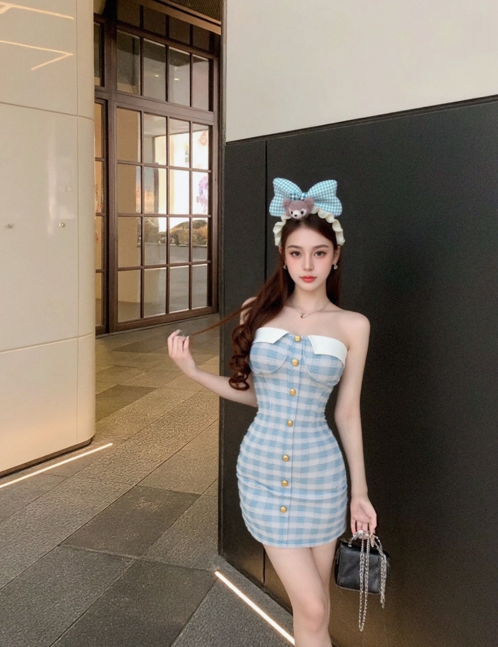 Spicegirl temperament wrapped chest fashion dress for women
